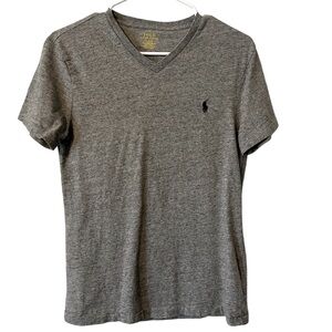 Polo Ralph Lauren Men’s Gray T-Shirt Black Pony Logo Casual Short Sleeve Size M‎
